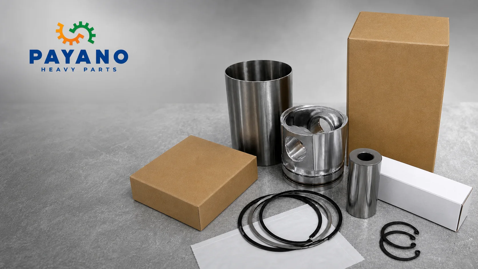 Camisa, pist&oacute;n, anillos y componentes met&aacute;licos para reparaci&oacute;n de motor
